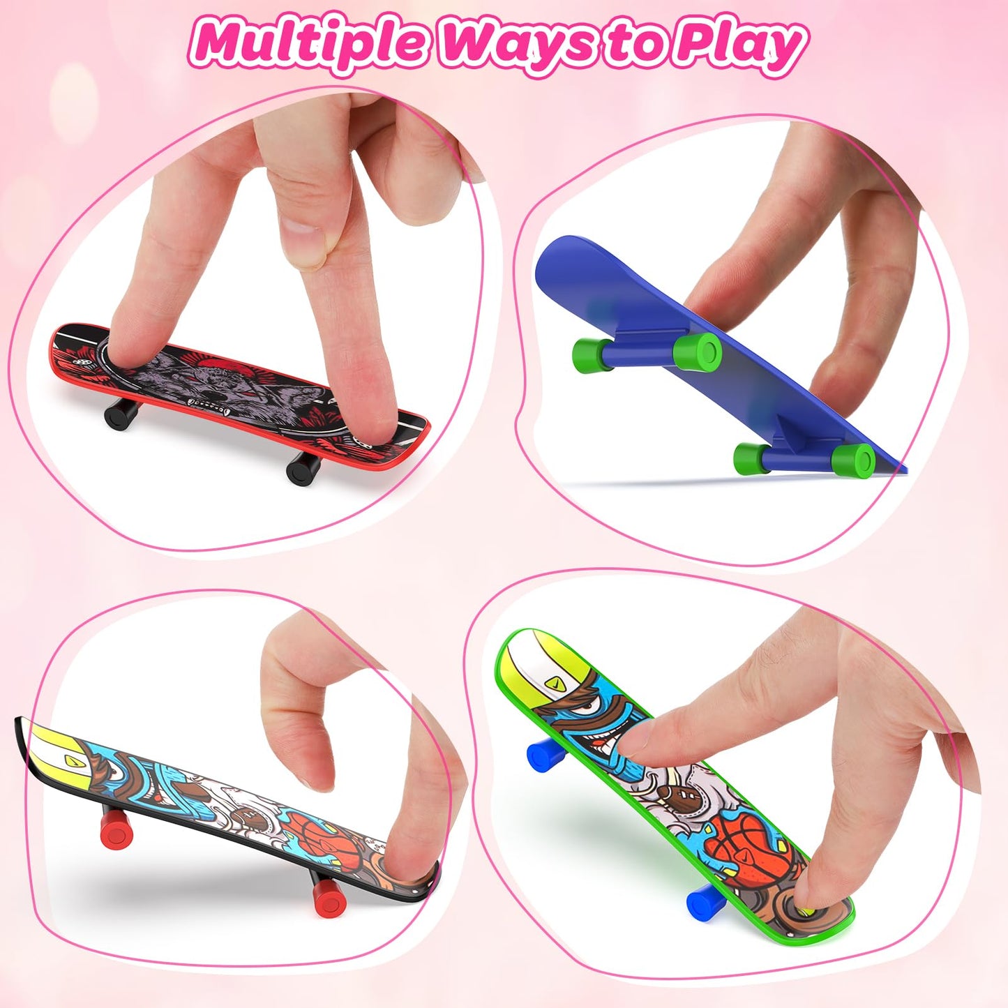 Keysense Lifestyle 28-Pack Valentines Day Cards with Mini Finger Skateboards – Classroom Gifts & Party Favors