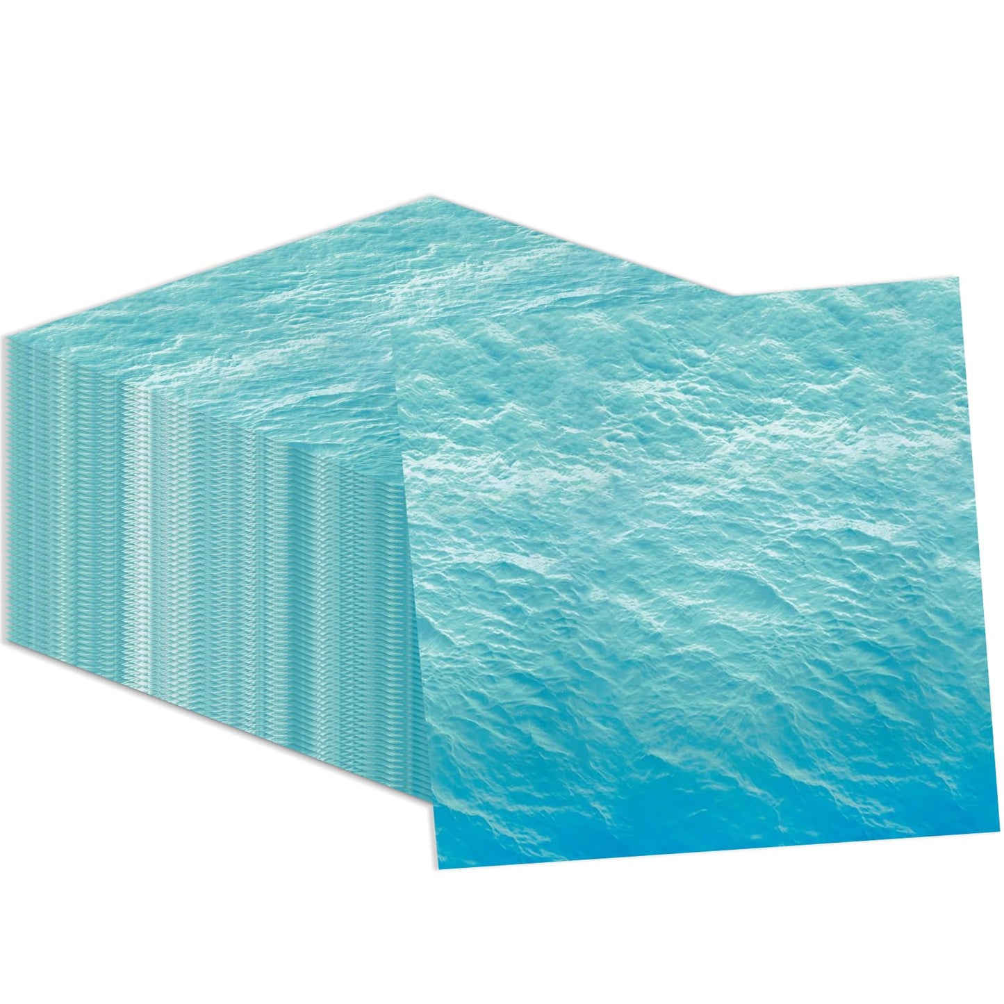 KFJBPB | 50 Pcs Ocean Sea Napkins – 13 x 13 Inches Ocean Waves Paper Napkins for Baby Showers, Hawaiian Parties, Ocean Theme Celebrations
