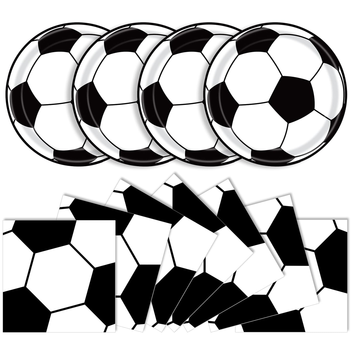 KFJBPB 40 Pcs Soccer Plates & Napkins Party Set – Disposable Tableware for Sports Theme Celebrations