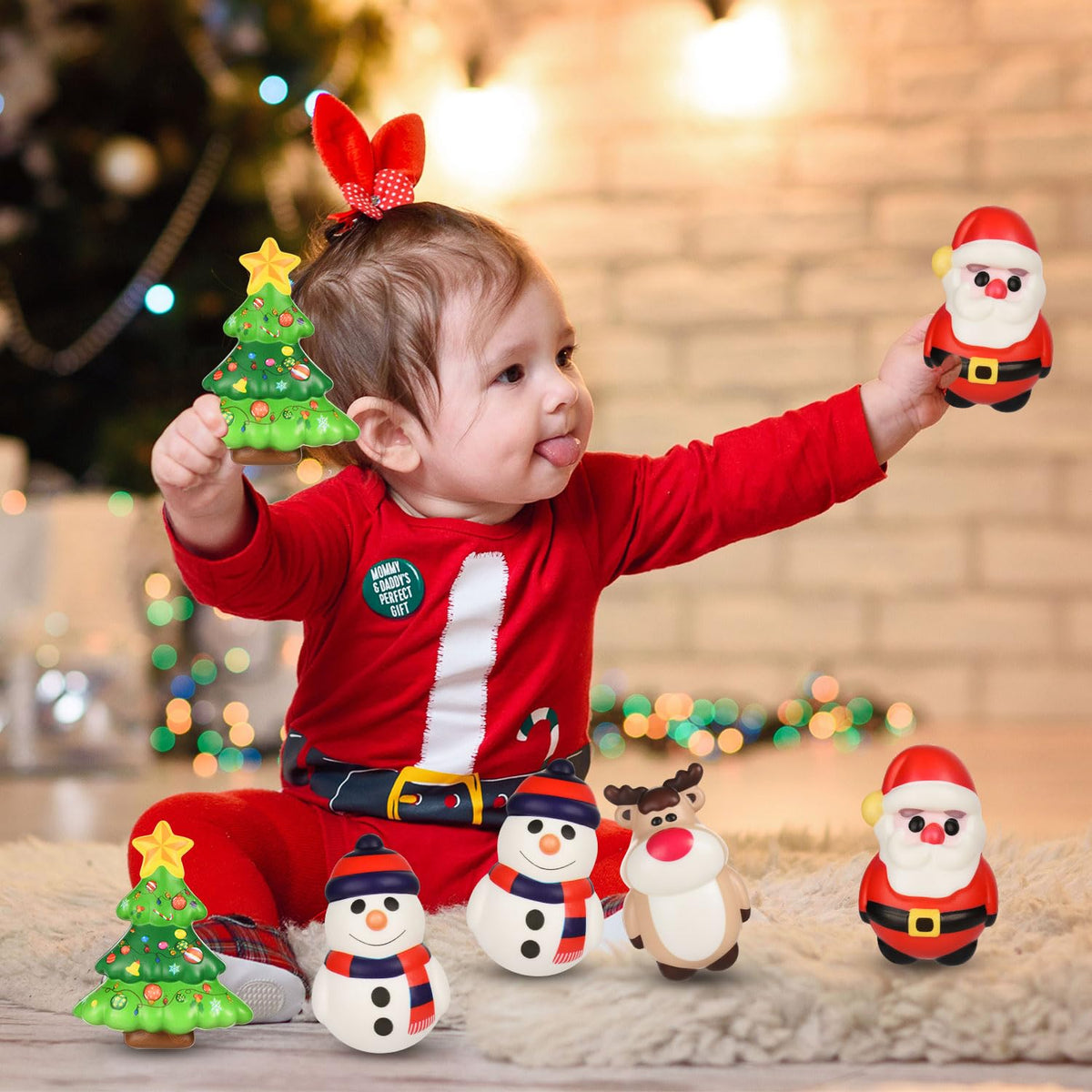 KFPPLXQ 8 Pack Christmas Squishy Toys – Soft 4.5in Stress Relief (4 Styles)