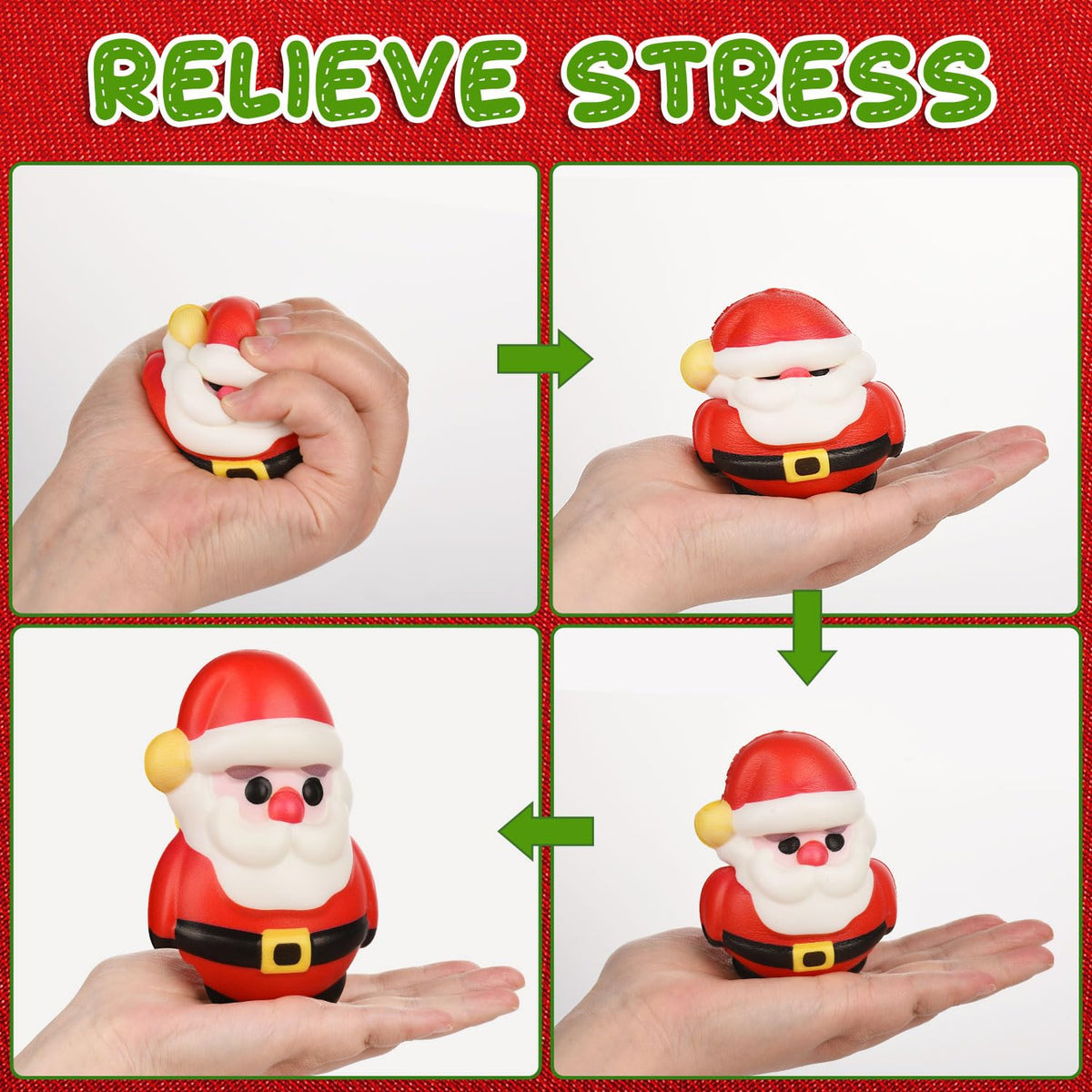 KFPPLXQ 8 Pack Christmas Squishy Toys – Soft 4.5in Stress Relief (4 Styles)