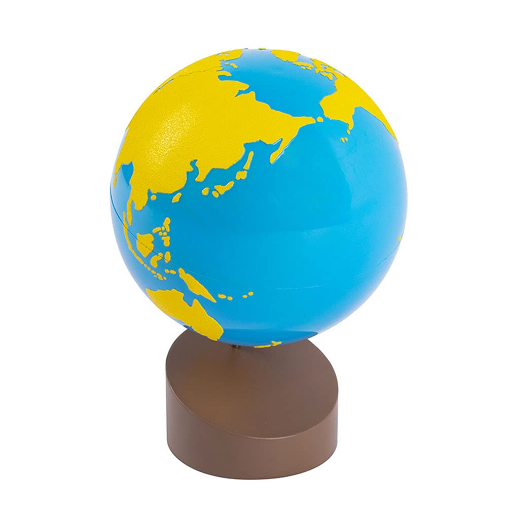 Kghios Montessori Globe of the Continents – Sandpaper Globe for Early Geography