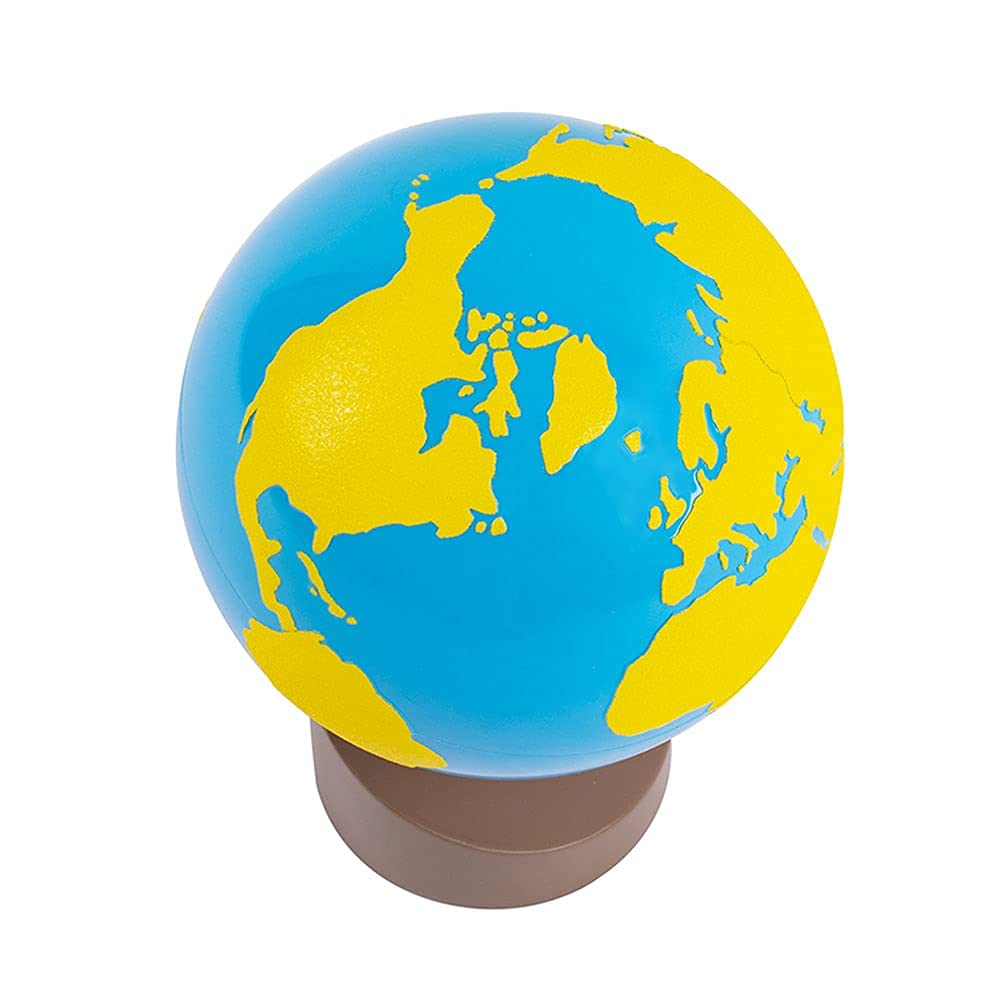 Kghios Montessori Globe of the Continents – Sandpaper Globe for Early Geography