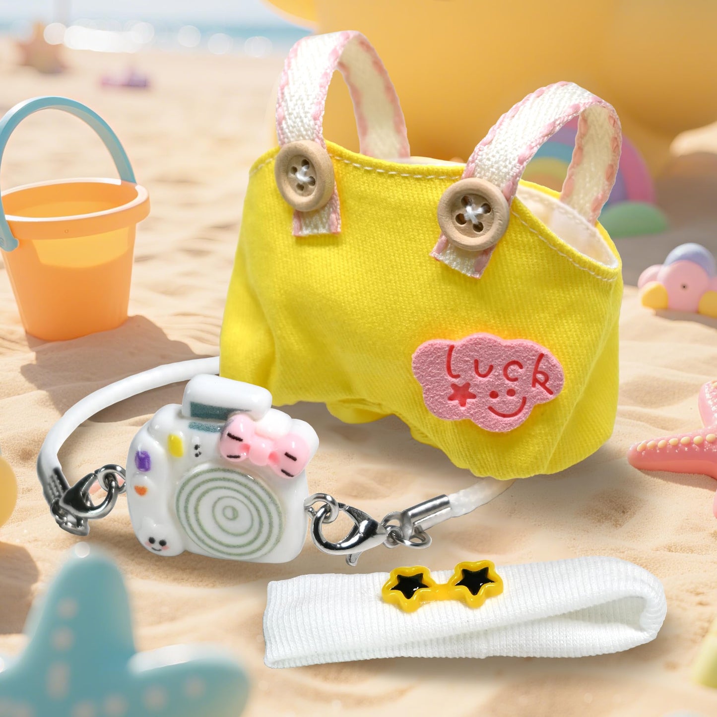 KHOXU 17cm Doll Clothes – 3-Piece Set (Yellow) for 17cm Dolls