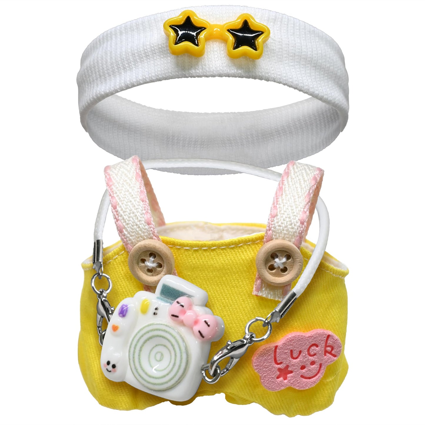 KHOXU 17cm Doll Clothes – 3-Piece Set (Yellow) for 17cm Dolls