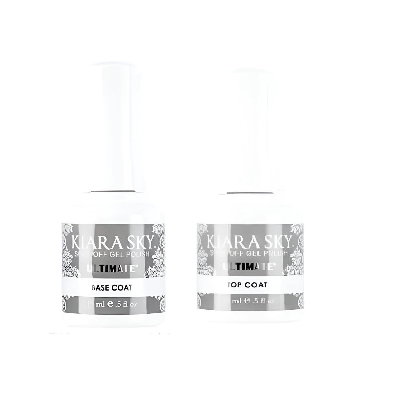 KIARA SKY Ultimate Gel Top Coat & Base Coat Duo 15ml | Soak Off Gel Polish Formula