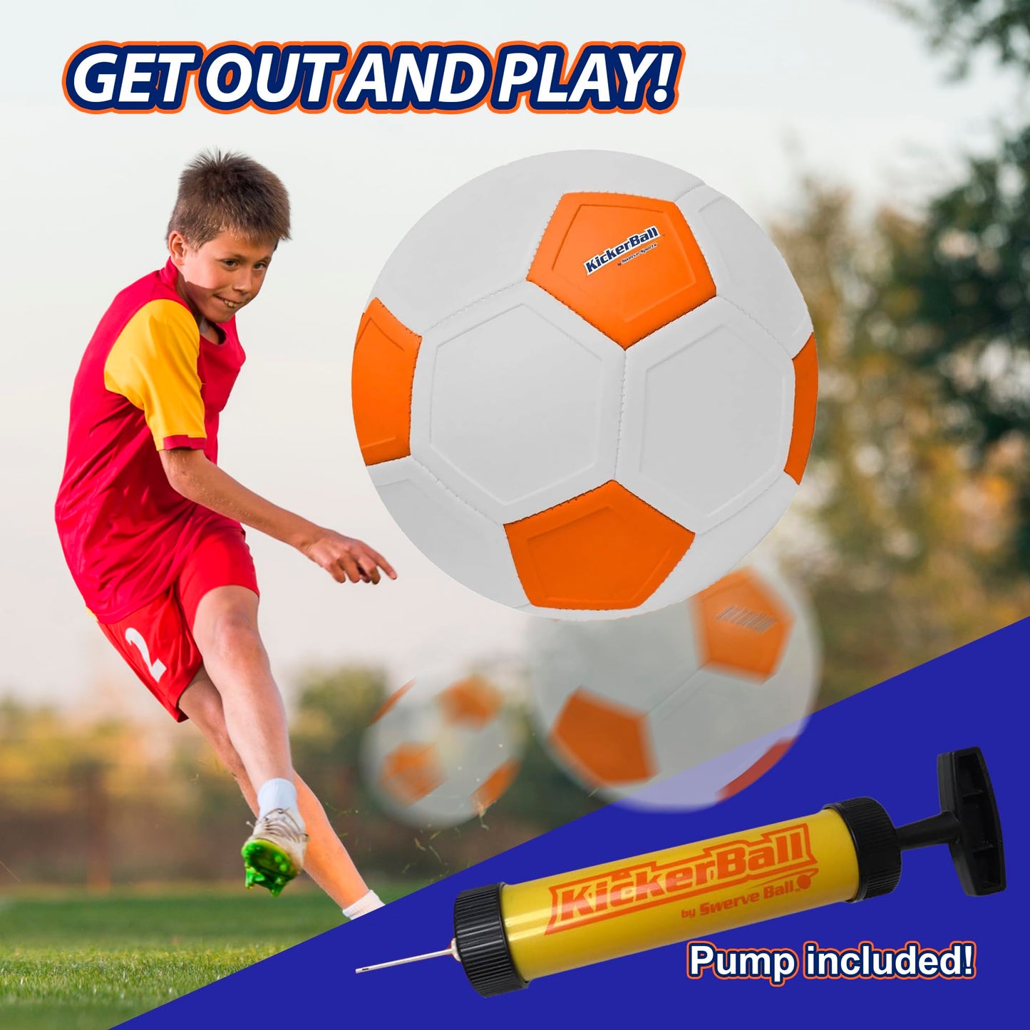 Kickerball Swerve & Curve Size 4 Soccer Ball – Indoor & Outdoor Training