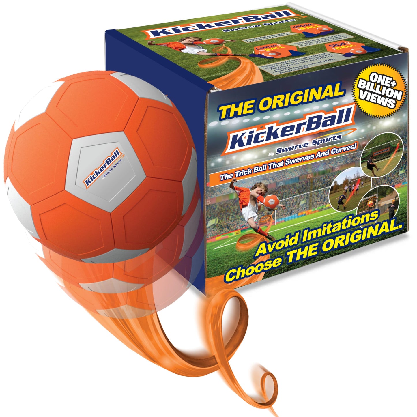 Kickerball Curve & Swerve Soccer Ball (Size 4) – Indoor & Outdoor Play