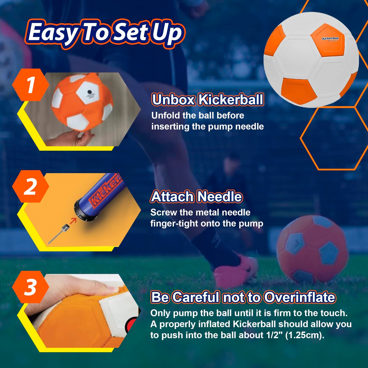Kickerball Swerve & Curve Size 4 Soccer Ball – Indoor & Outdoor Training