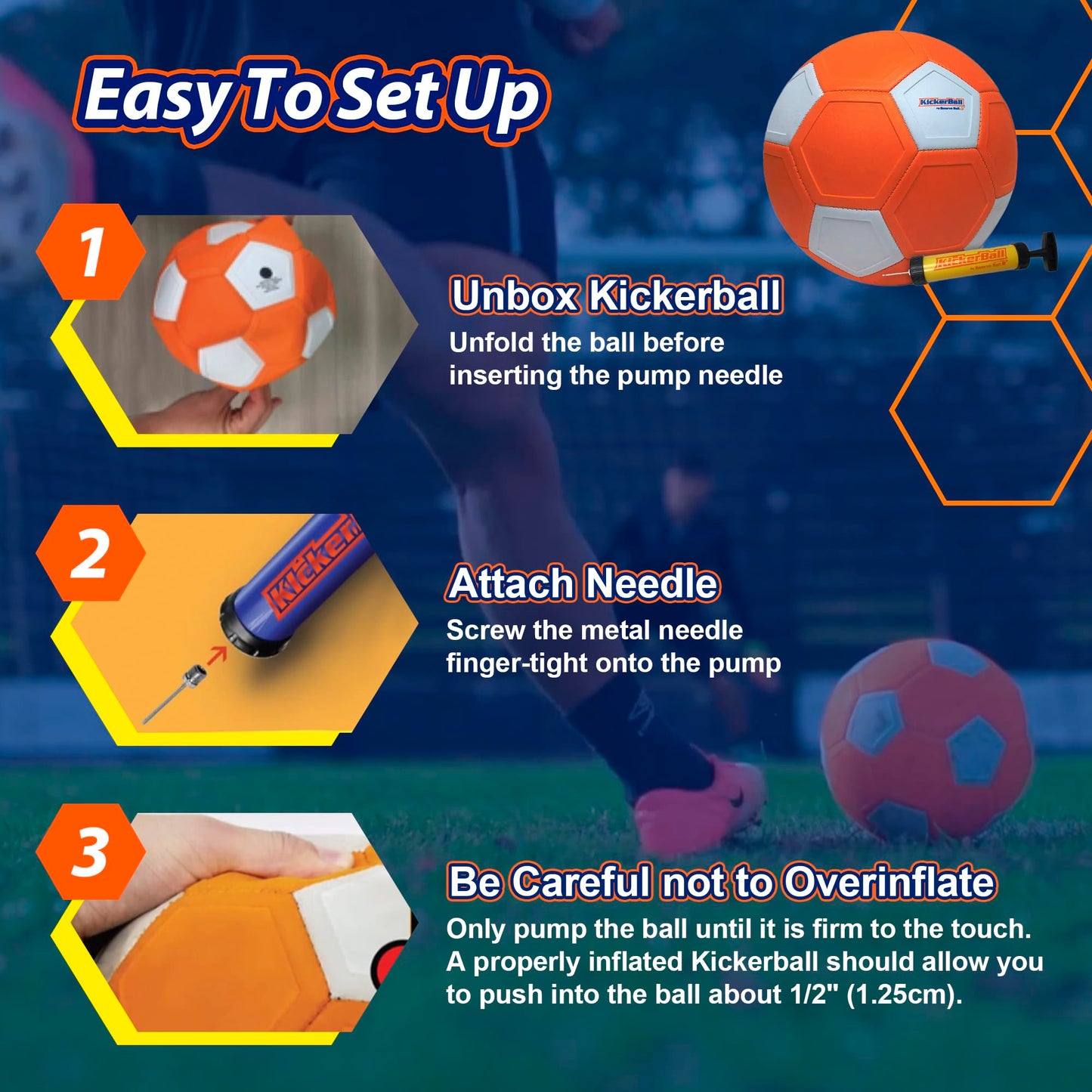 Kickerball Curve & Swerve Soccer Ball (Size 4) – Indoor & Outdoor Play