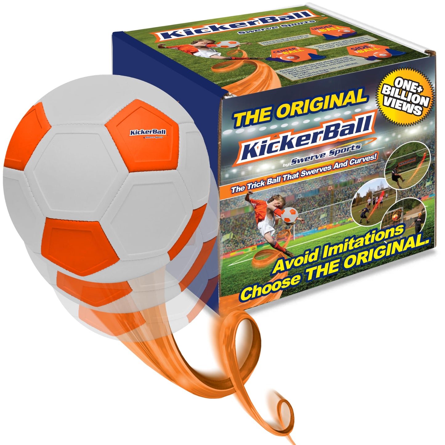 Kickerball Swerve & Curve Size 4 Soccer Ball – Indoor & Outdoor Training
