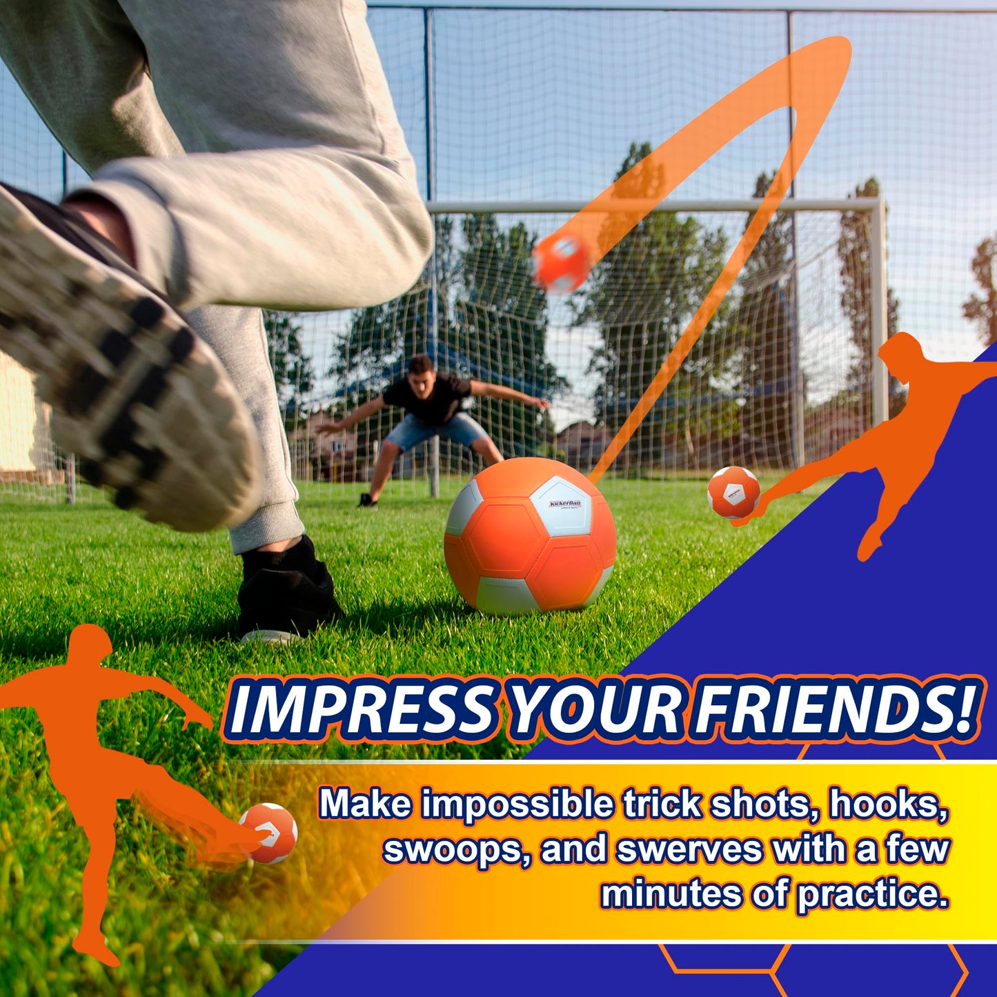 Kickerball Curve & Swerve Soccer Ball (Size 4) – Indoor & Outdoor Play
