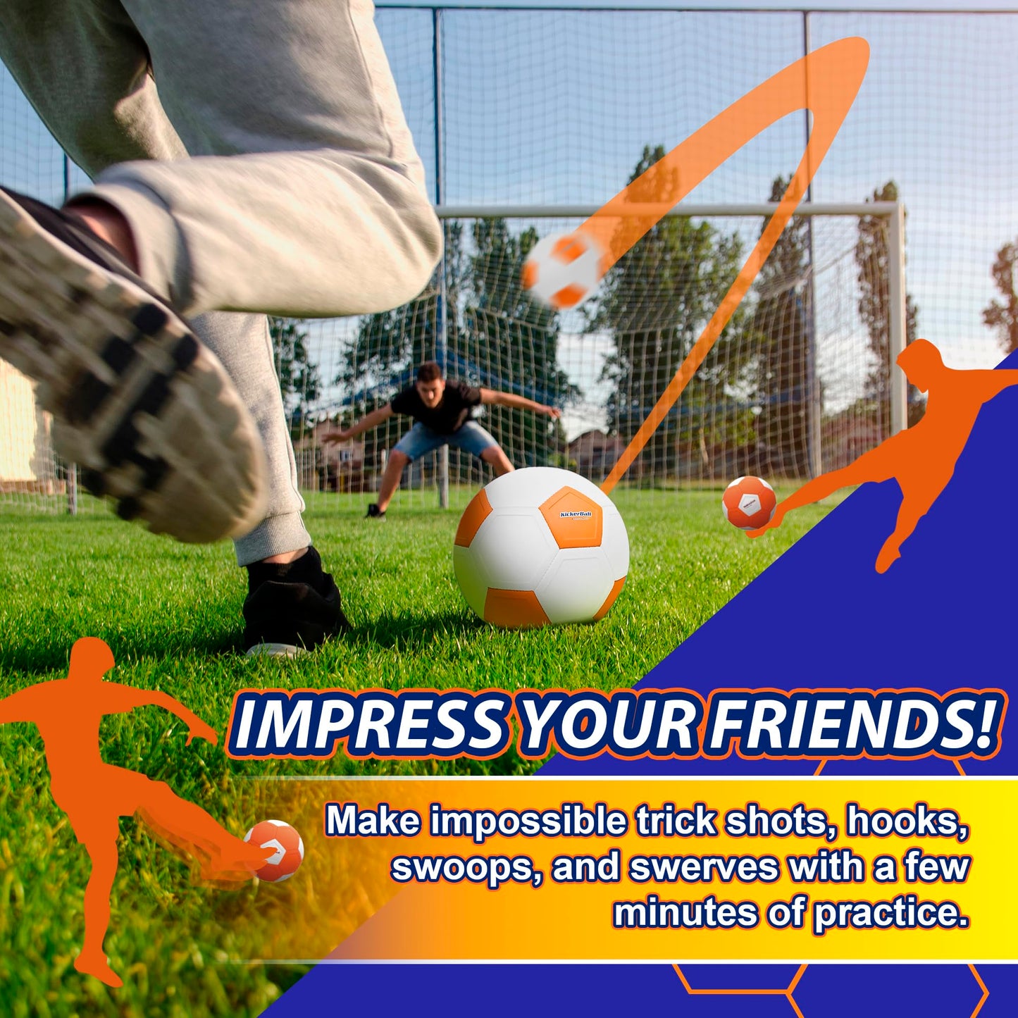 Kickerball Swerve & Curve Size 4 Soccer Ball – Indoor & Outdoor Training