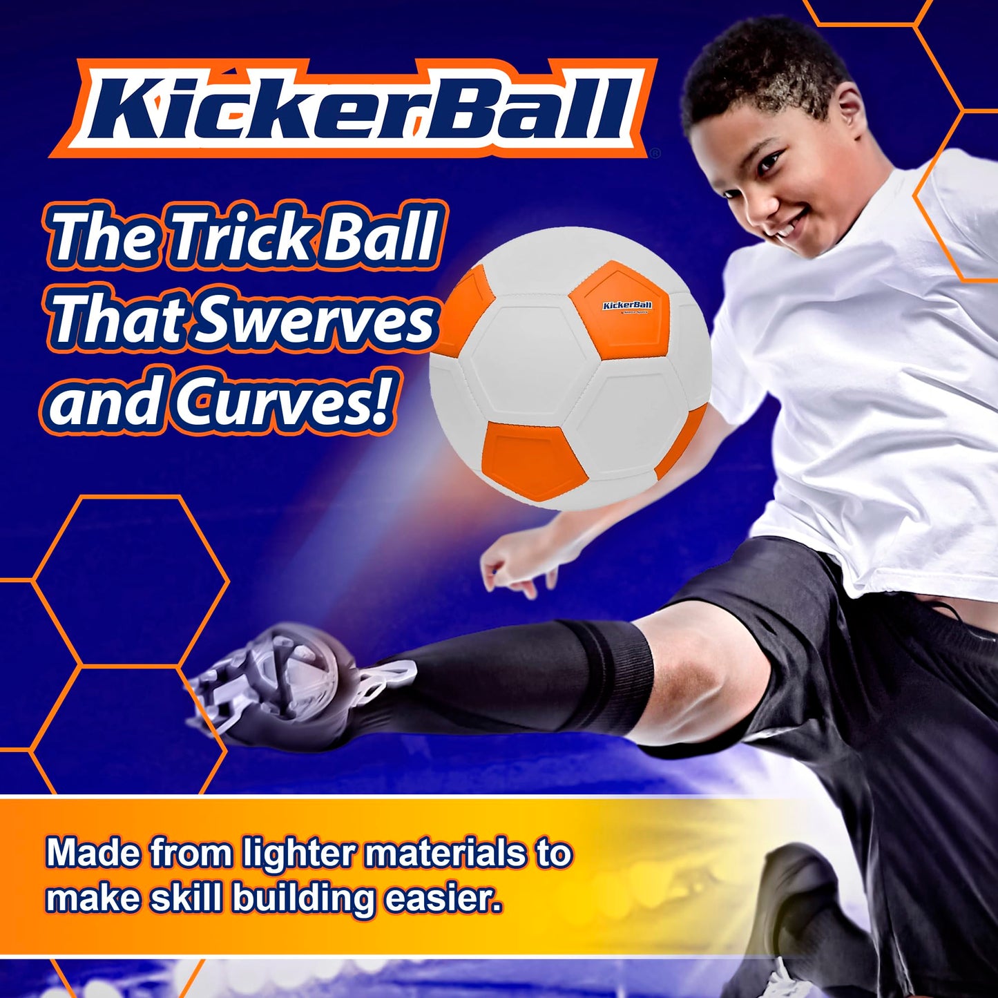 Kickerball Swerve & Curve Size 4 Soccer Ball – Indoor & Outdoor Training