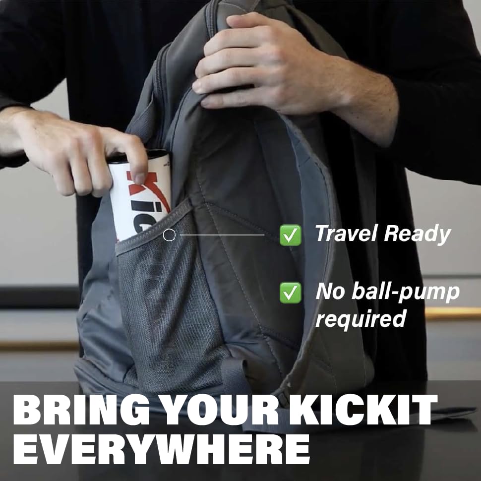 Kickit | The Original Birdie Soccer Trainer – All Ages Indoor & Outdoor Play (Black)
