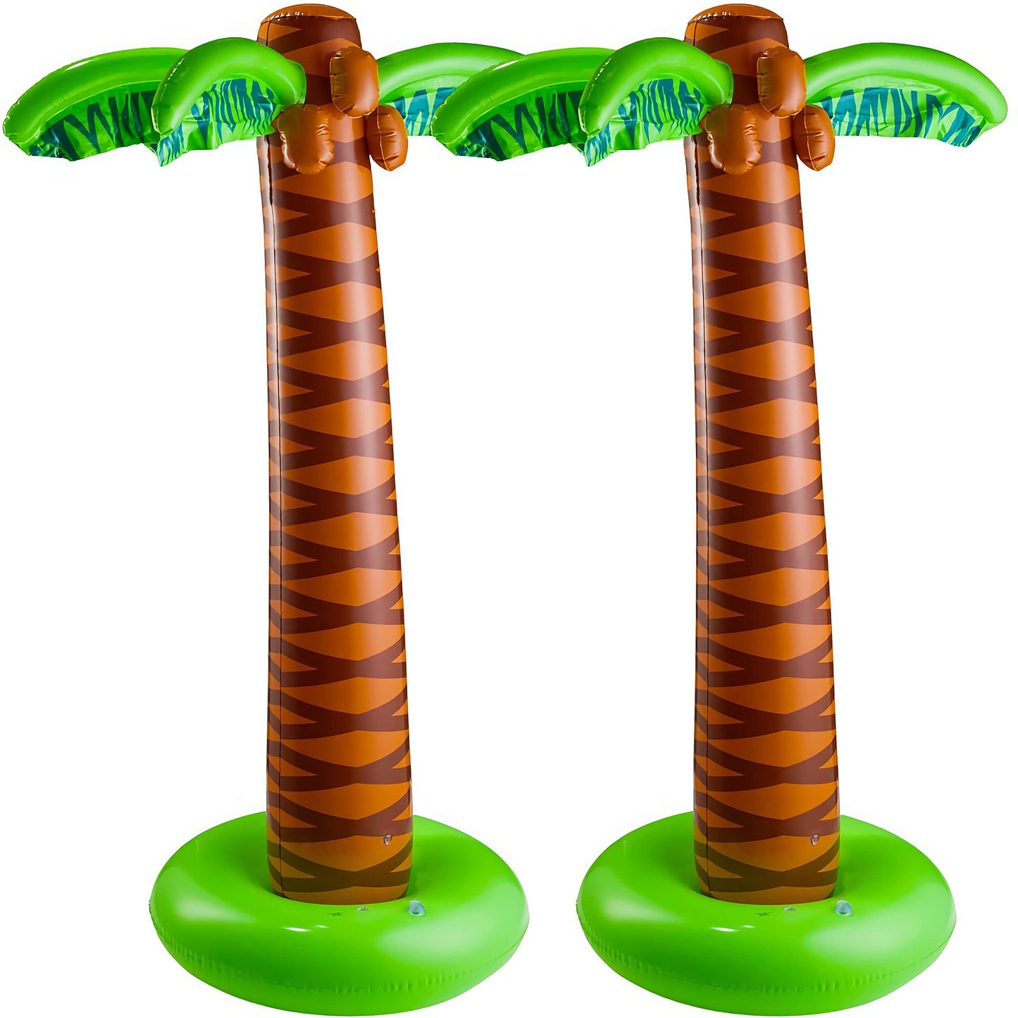 Kicko Inflatable Palm Trees (Pack of 2) - 66-Inch Giant Tropical Decor for Beach, Pool & Luau