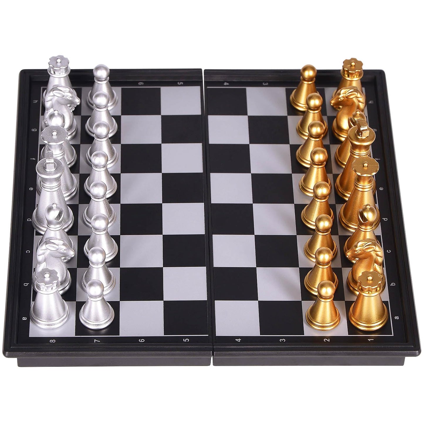 KICTERO 5-Inch Mini Chess Set | Magnetic Folding Travel Board for Kids & Adults