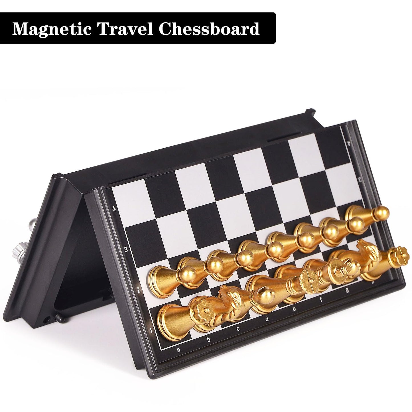 KICTERO 5-Inch Mini Chess Set | Magnetic Folding Travel Board for Kids & Adults