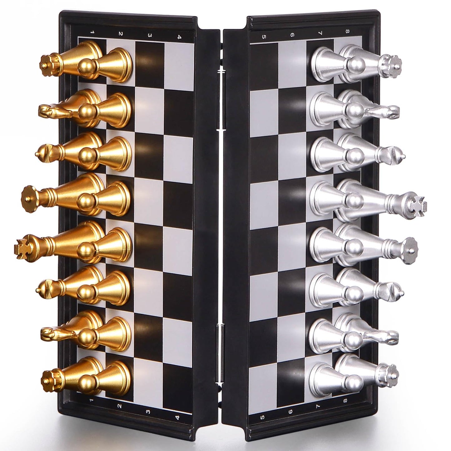 KICTERO 5-Inch Mini Chess Set | Magnetic Folding Travel Board for Kids & Adults
