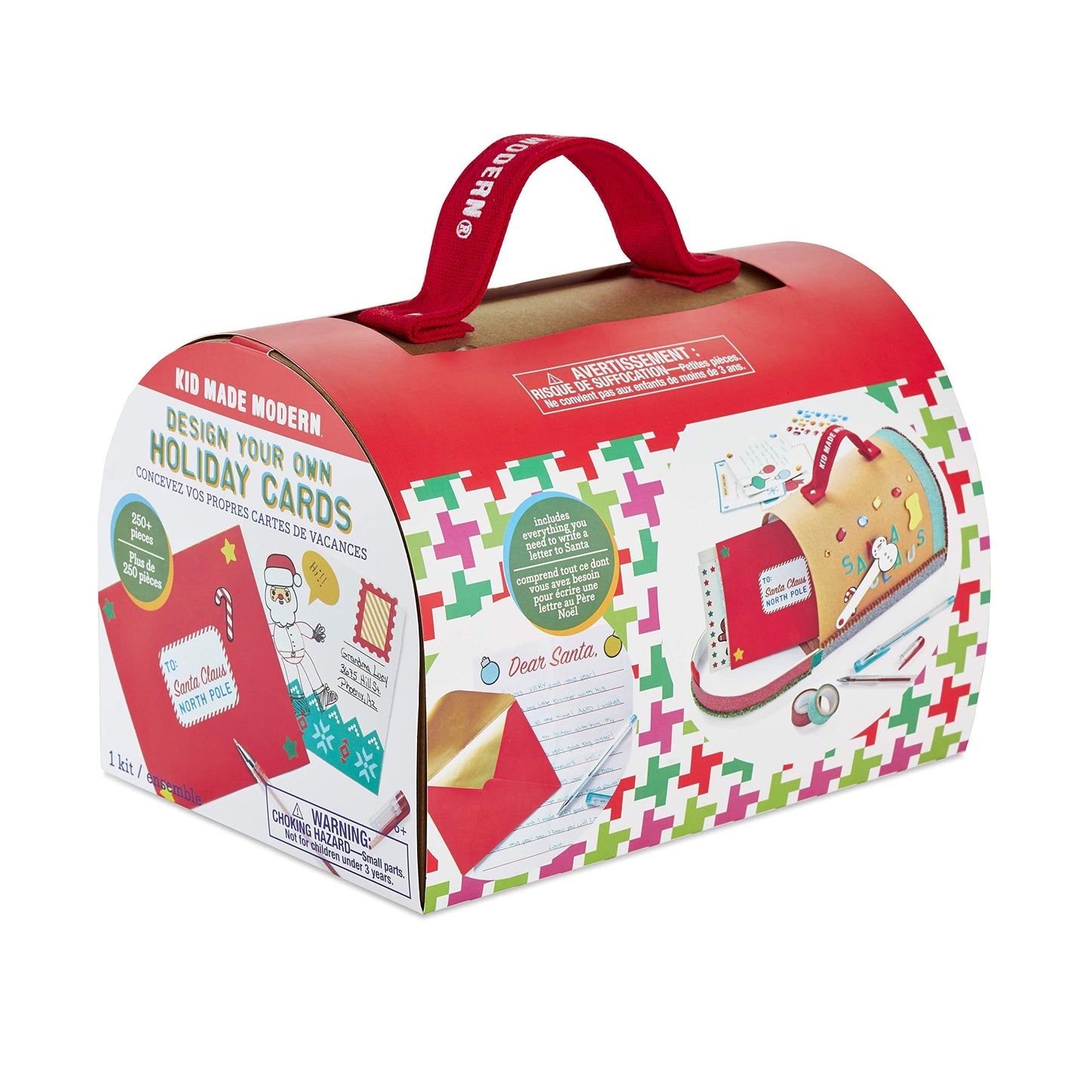 Kid Made Modern Paper Craft Kit for Kids Ages 6+ | 250+ Pieces for Holiday Cards & Mailbox