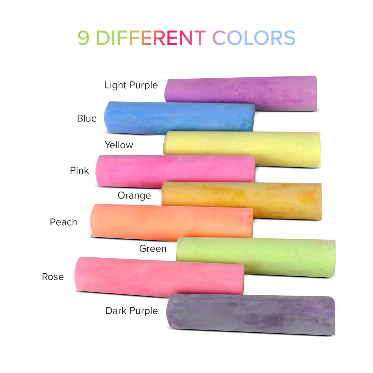 Kid Made Modern Non-Toxic Sidewalk Chalk Bucket (24 Count) – Washable Outdoor Chalk Set for Kids