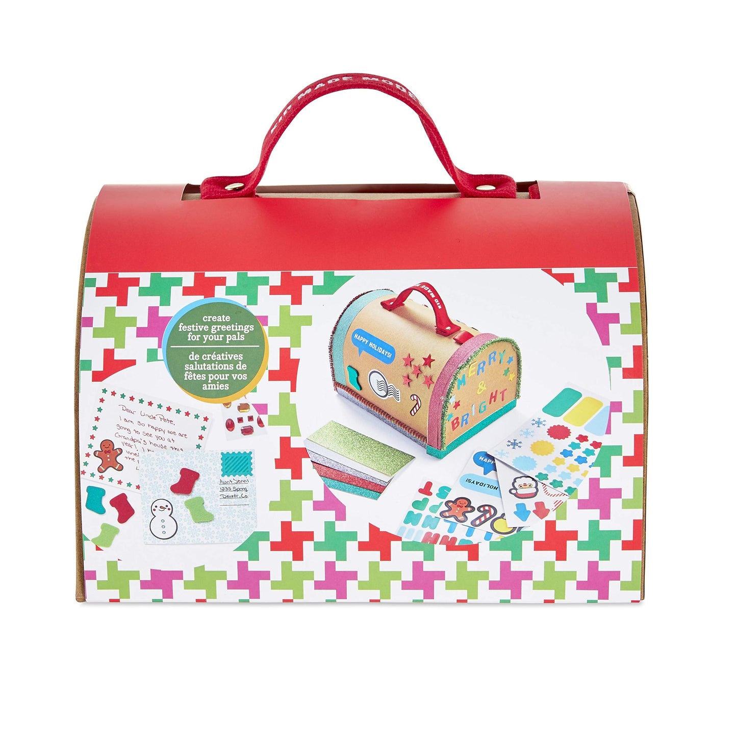 Kid Made Modern Paper Craft Kit for Kids Ages 6+ | 250+ Pieces for Holiday Cards & Mailbox
