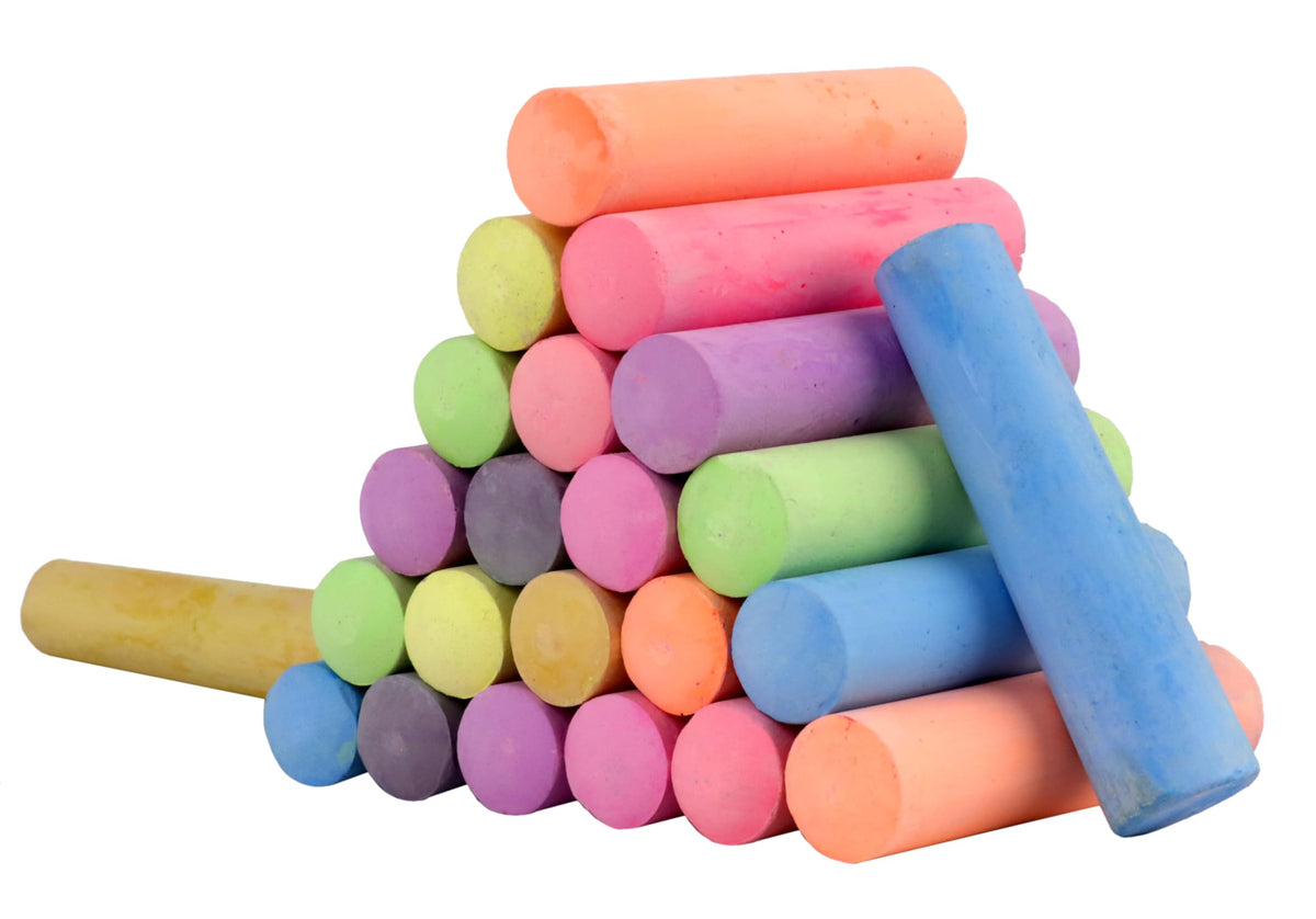 Kid Made Modern Non-Toxic Sidewalk Chalk Bucket (24 Count) – Washable Outdoor Chalk Set for Kids