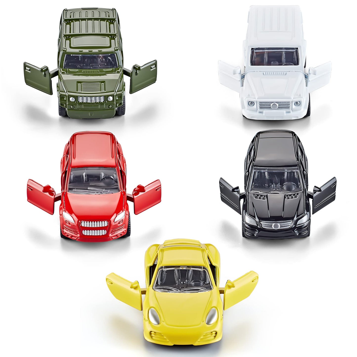 KIDAMI Die Cast Car Set of 5 — Openable Doors, Pull-Back Action, Private Car Gift Pack