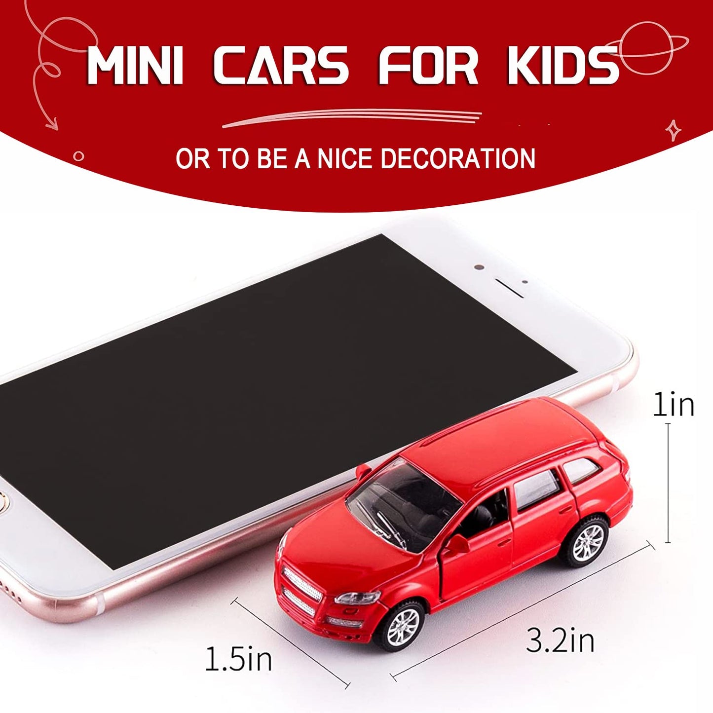 KIDAMI Die Cast Car Set of 5 — Openable Doors, Pull-Back Action, Private Car Gift Pack