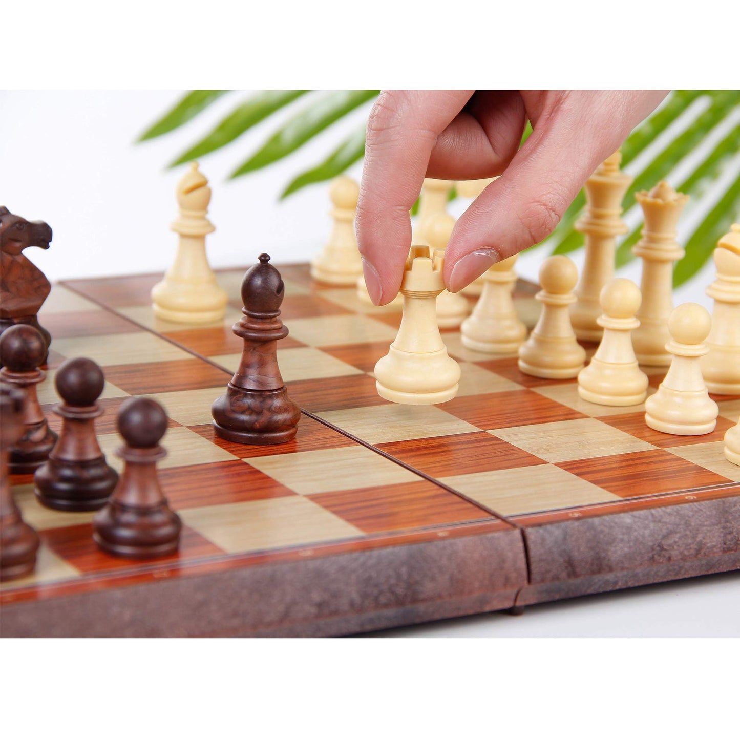KIDAMI Magnetic Travel Chess Set – 12-Inch Folding Board with 2 Storage Bags