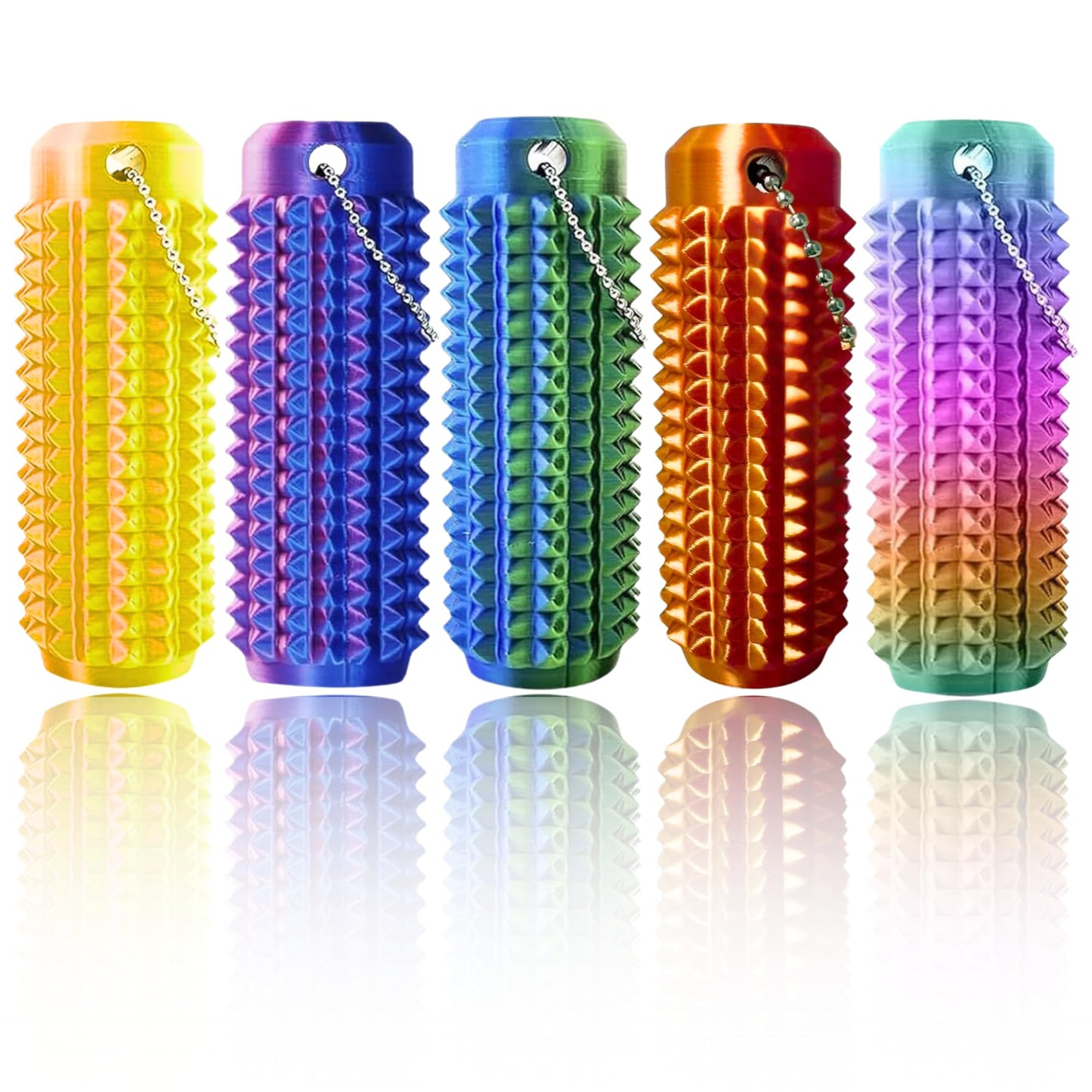 KIDATOY Little Ouchies 5pcs Spiky Grippie Fidget Keychain Set