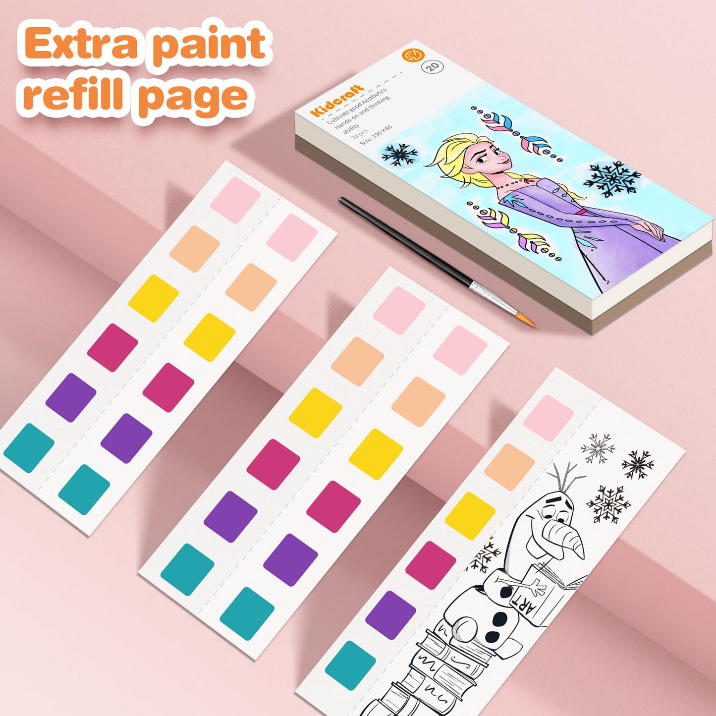 Kidcraft Paint with Water Coloring Books – 5 Pack Mess-Free Travel Art Kit