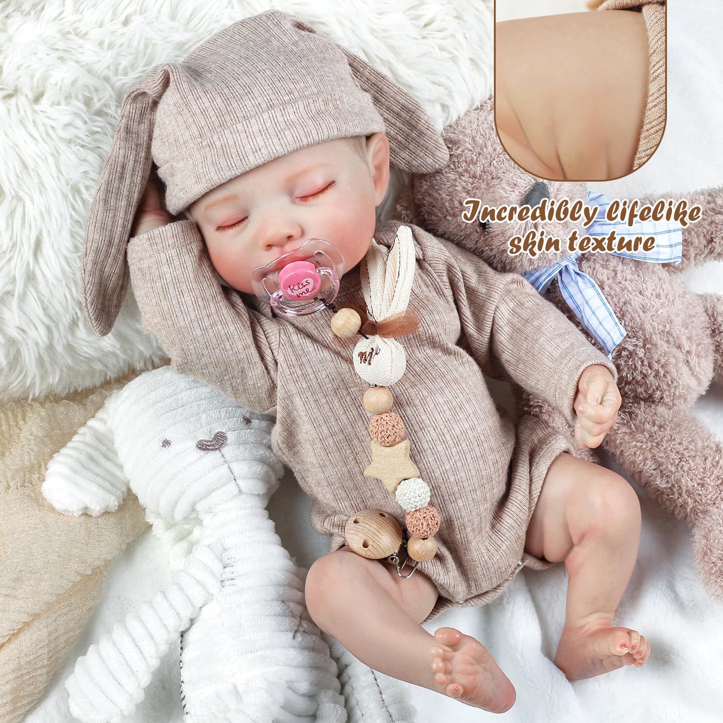 KidCuddz Reborn Baby Dolls – 18-Inch Vinyl Realistic Doll with Vein Details & Accessories