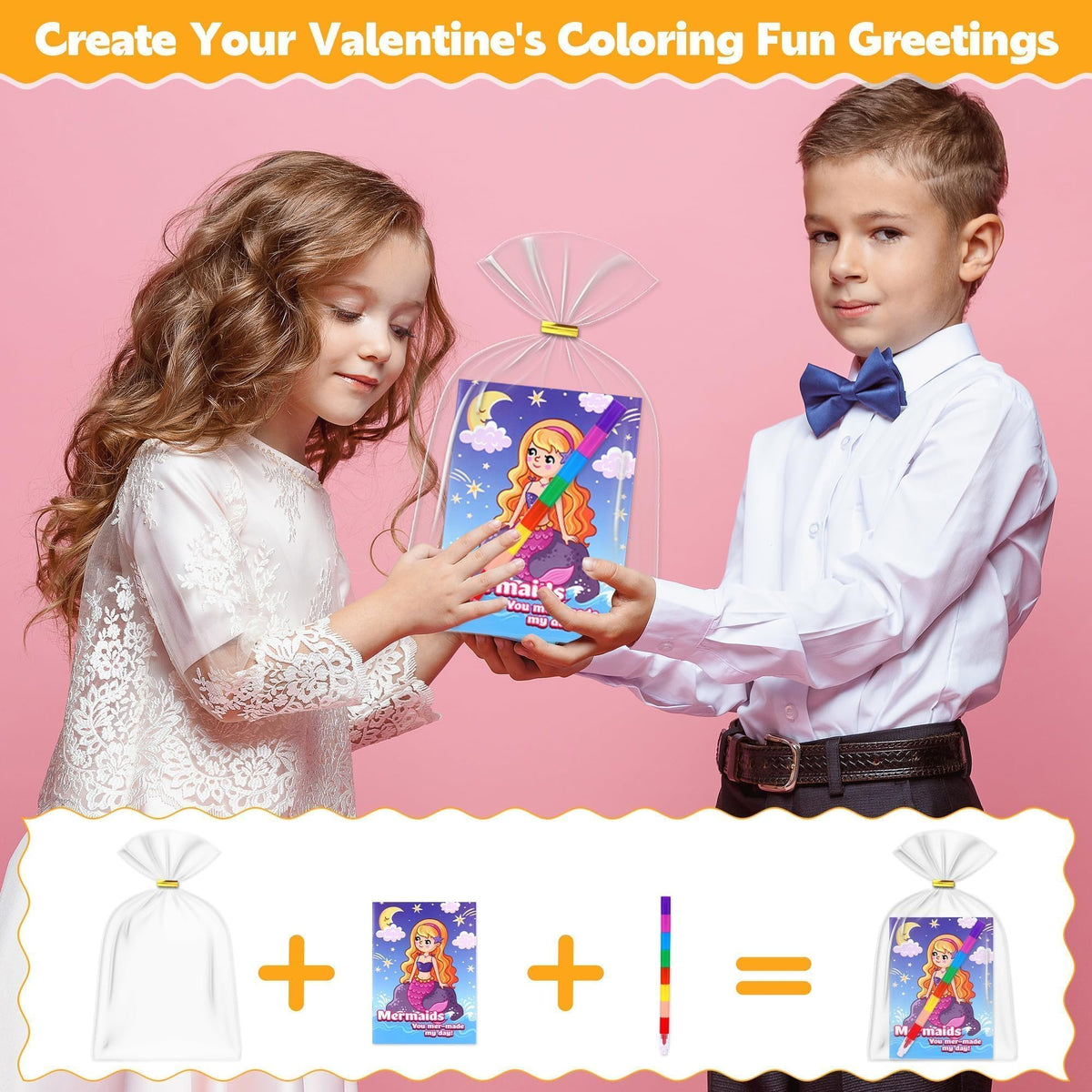 Kiddelo 28-Pack Mini Coloring Books with Crayons — Non-Candy Valentines Day Favors for Kids