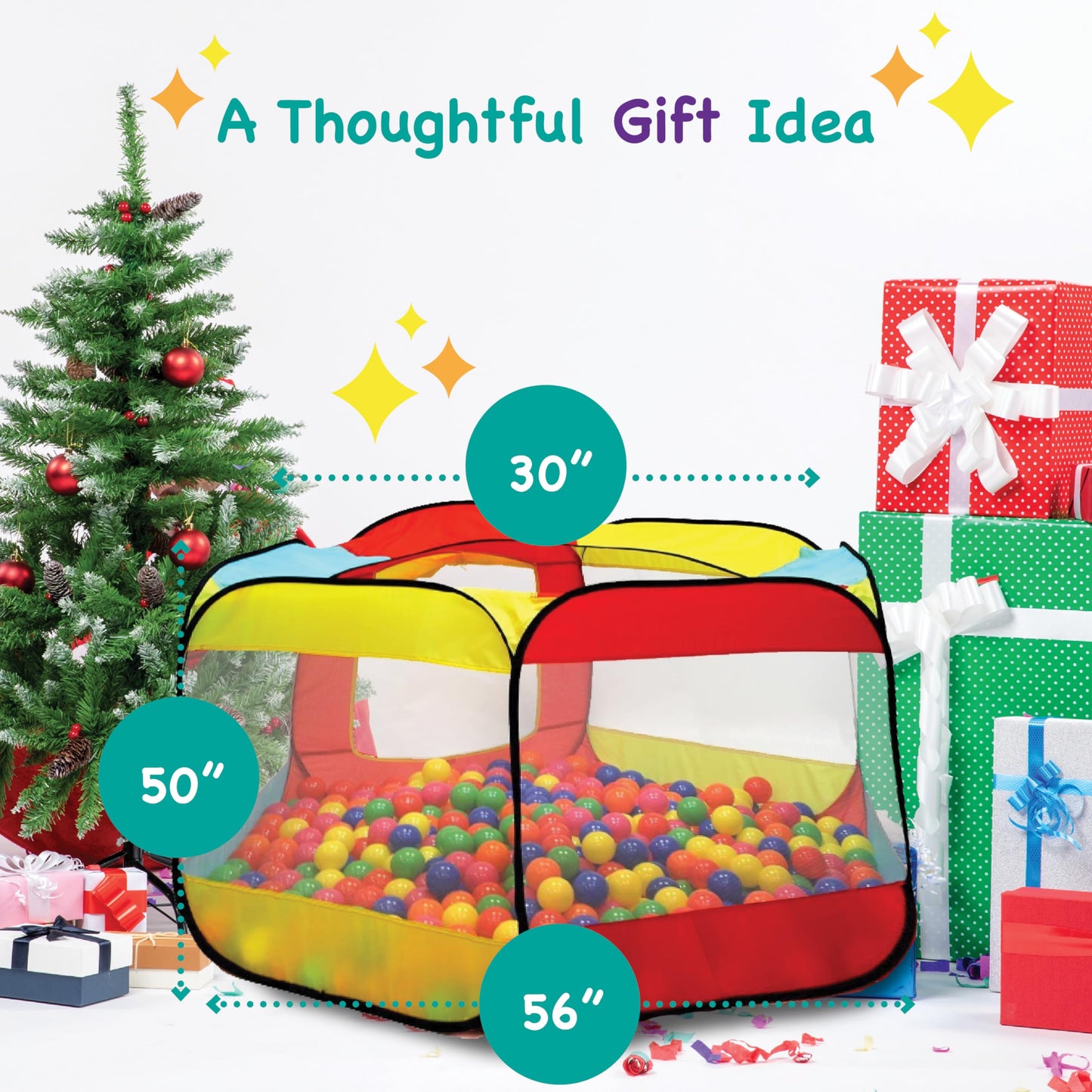 Kiddey Kids Ball Pit Pop Up Large Tent – Indoor & Outdoor Toddler Play Space