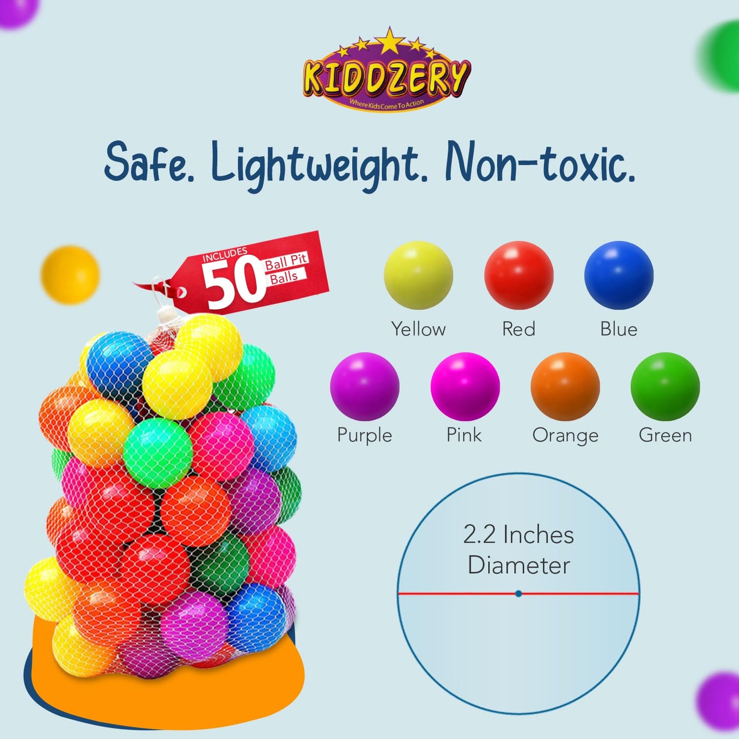 Kiddey Kids Ball Pit Pop Up Play Tent – 50 Balls Included