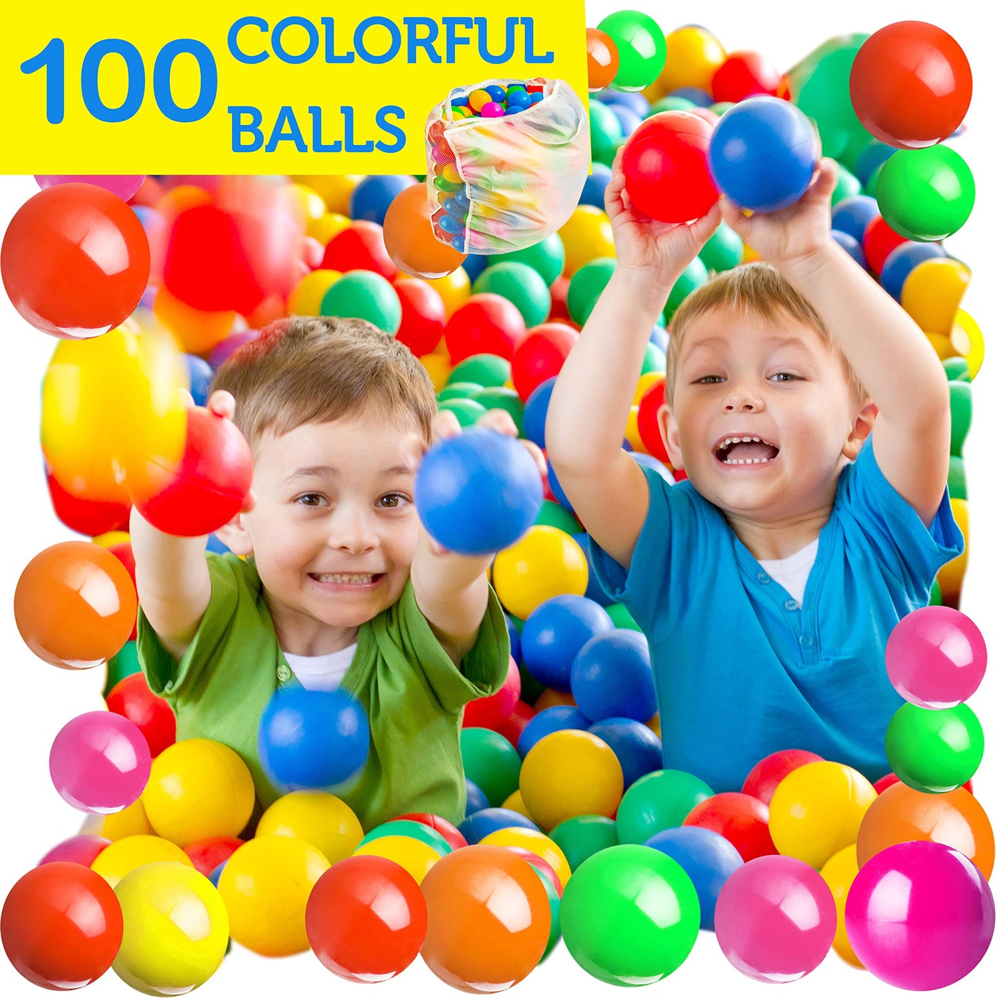 Kiddey Kids Play Tent with 100 Balls — 39x39 Pop-Up Ball Pit Playhouse