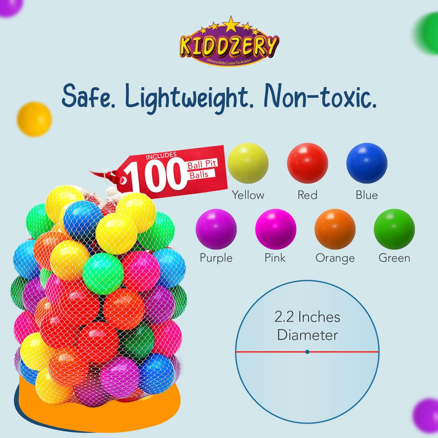 Kiddey Kids Play Tent with 100 Balls — 39x39 Pop-Up Ball Pit Playhouse
