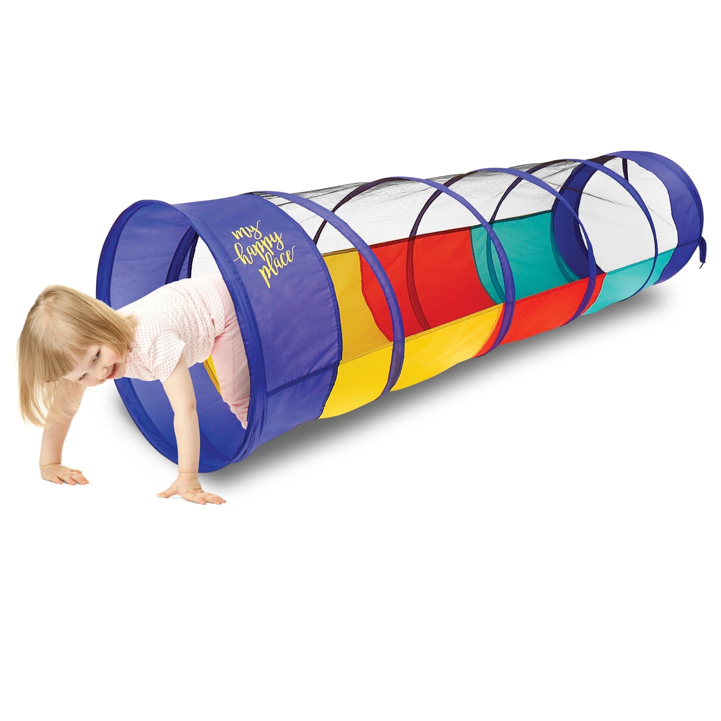 Kiddey Play Tunnel for Kids – See-Through Sides, Pop-Up Crawl Tunnel