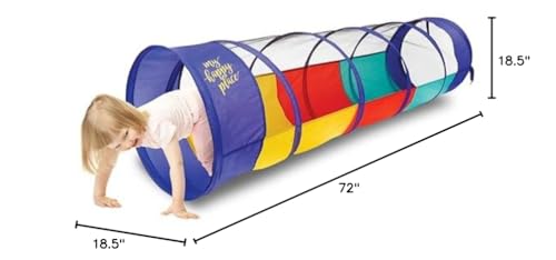 Kiddey Play Tunnel for Kids – See-Through Sides, Pop-Up Crawl Tunnel
