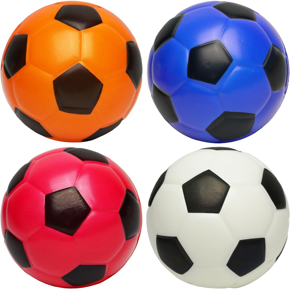 Kiddie Play 4-Piece Soft 4-Inch Soccer Ball Set for Toddlers | Safe & Lightweight