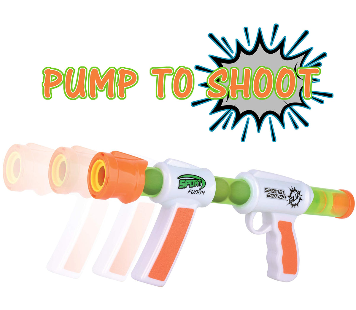 Kiddie Play Atomic Power Popper Gun – 26 ft Foam Ball Shooter for Kids