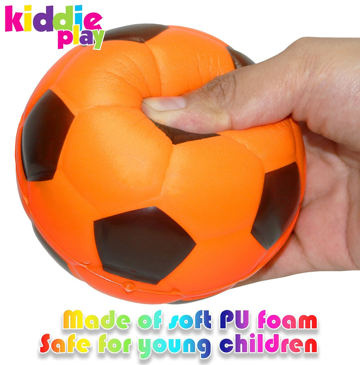 Kiddie Play 4-Piece Soft 4-Inch Soccer Ball Set for Toddlers | Safe & Lightweight