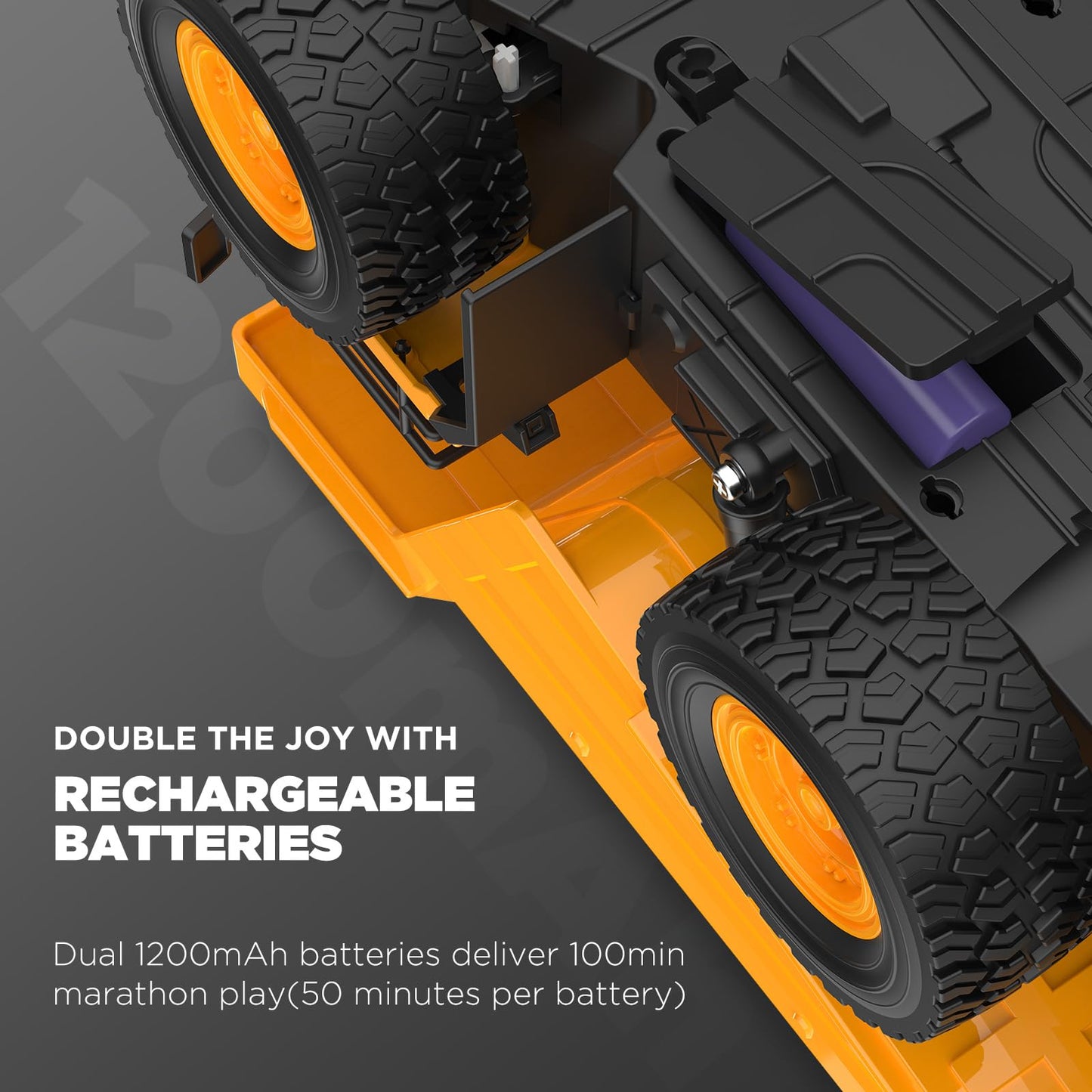KIDDITOY 9-Channel RC Dump Truck Toy | 1:18 Scale, Lights & Sounds, All-Terrain Tires, 100-Min Rechargeable Battery – STEM Gift