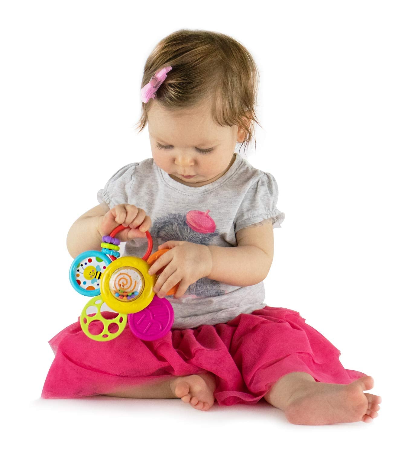 KiddoLab Spin & Rattle Teether Toy for Babies 6-12 Months – BPA-Free