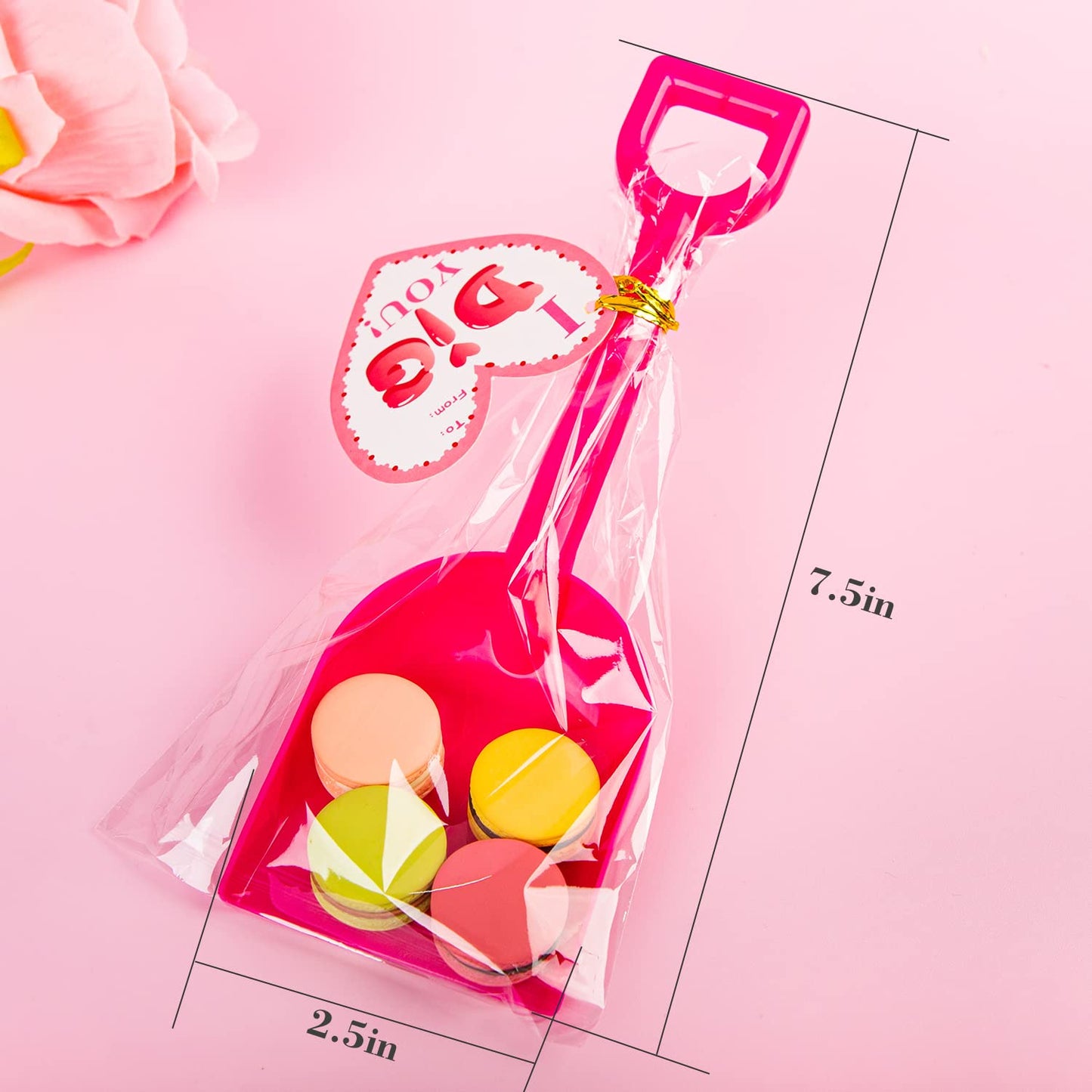KIDDOKIDS 36-Pack Valentine's Day Cards with Shovels & Bags – Non-Candy Classroom Gifts