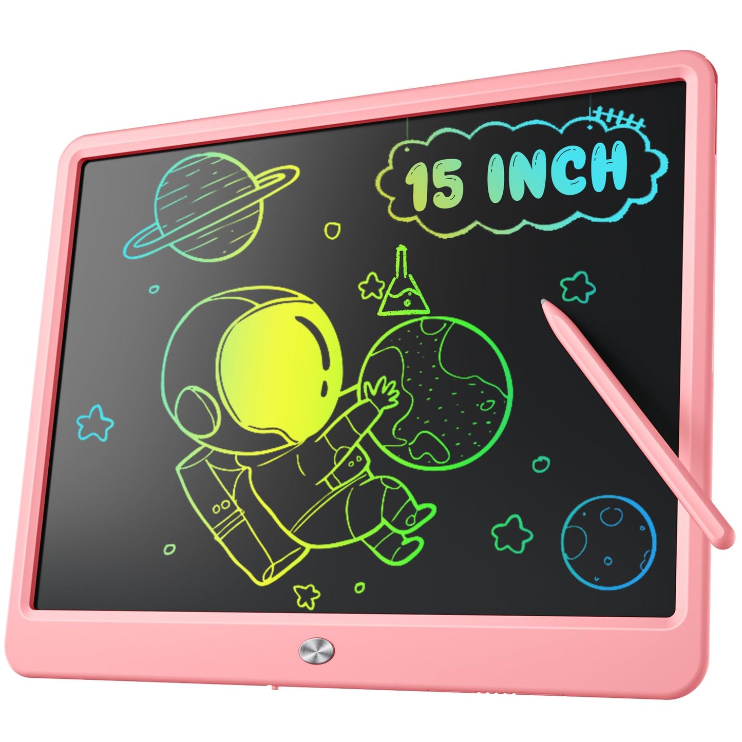 Kidopire 15-Inch LCD Writing Tablet for Kids – Pink Doodle & Learn