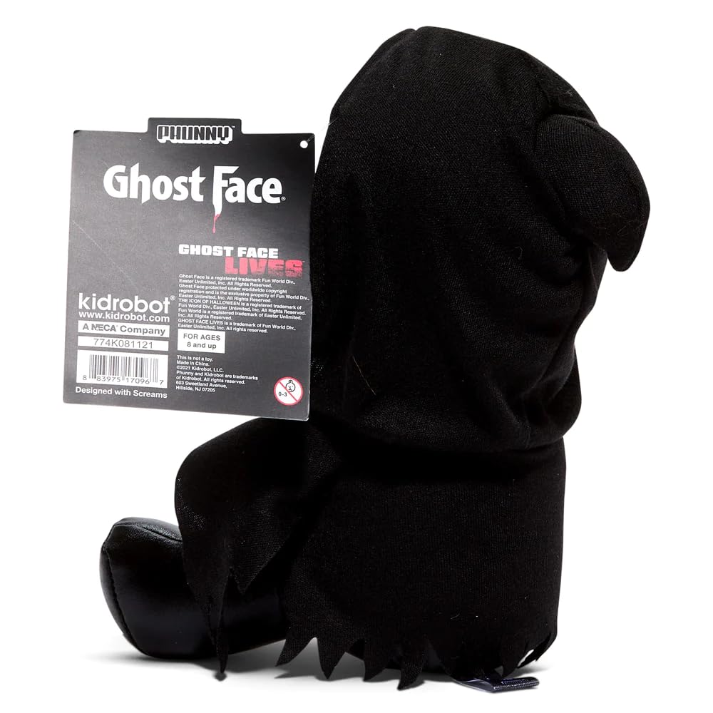 Kidrobot Ghost Face 8-Inch Phunny Plush – Officially Licensed Horror Collectible