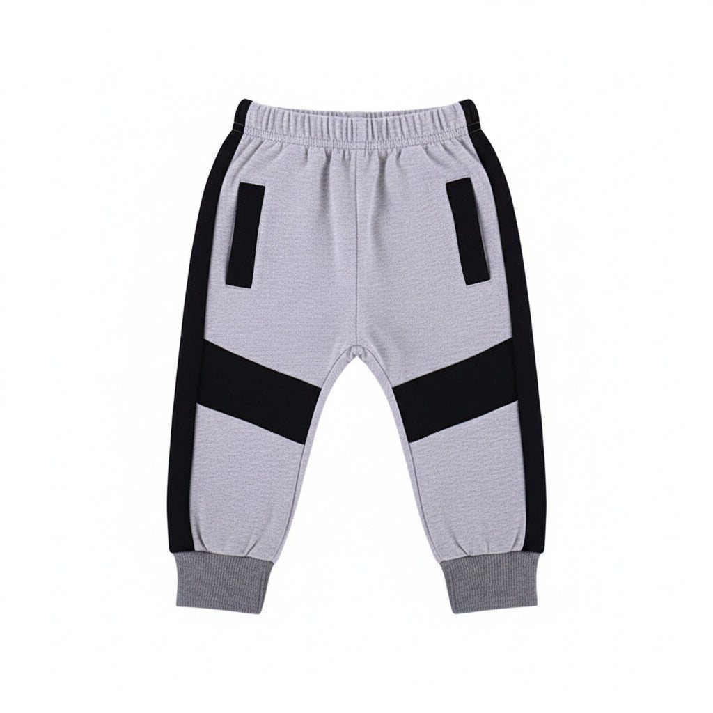 Kids' Black Two-Pieces Outfit Set | Letter Print Tracksuit for Boys & Girls