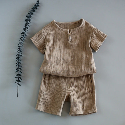 Kids' 2-Pieces Summer Set, Short Sleeve top with Shorts Set for Boys